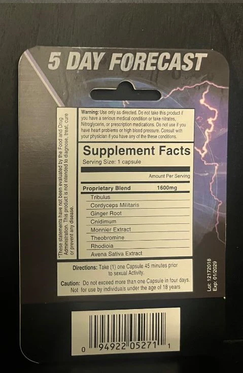 5 Day Forecast Double Capsule Male - Image 2
