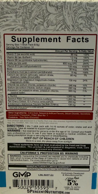 5% Nutrition: Hydrate Stk Electrolytes Packs - Image 2