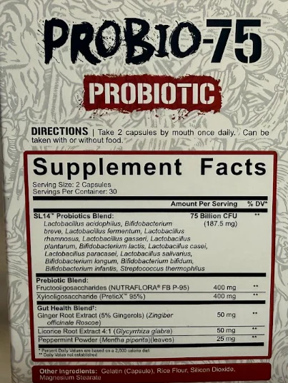 5% Nutrition:  Probio-75, 60 Capsules - Image 2