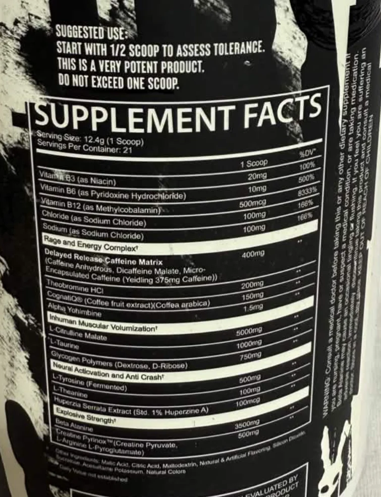 Afterdark: Inhuman Pre-Workout - Image 2