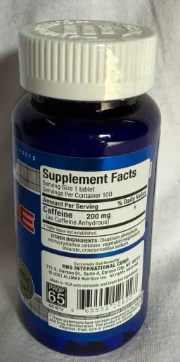 Allmax: Caffeine, 100 Tablets - Image 2