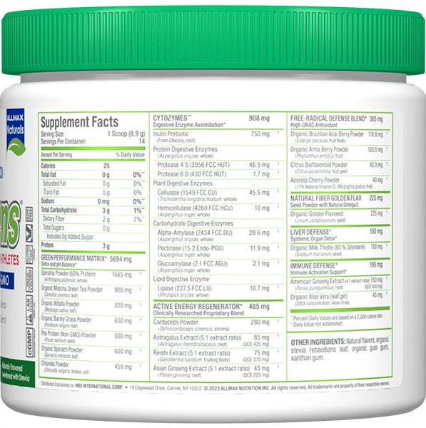 Allmax: CytoGreens 14 Serving, Chocolate - Image 2