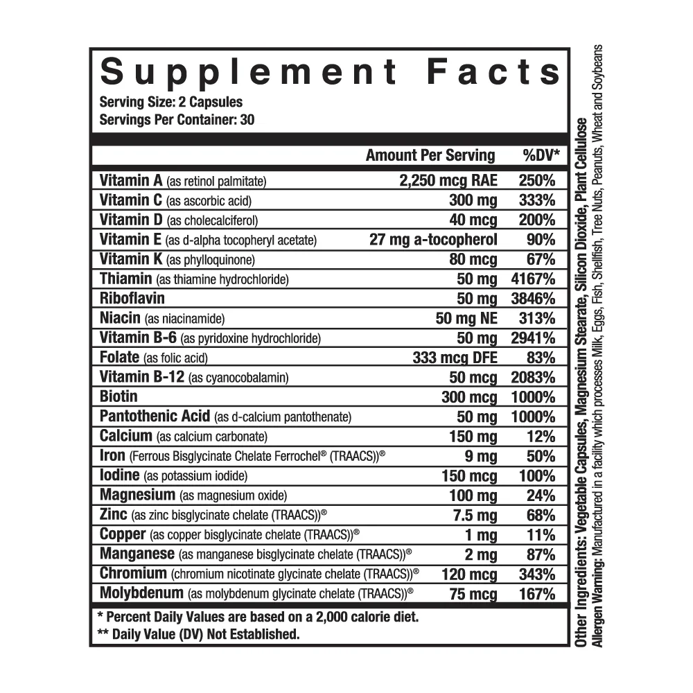 Axe & Sledge: Multi Vitamin, 60 Capsules - Image 2