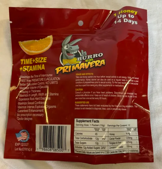 Burro en Primavera Orange Flavored Honey - Image 2