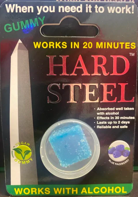 Hard Steel Blue Razzberry Gummy Male