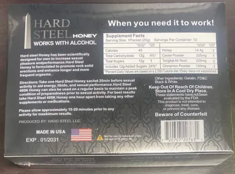 Hard Steel: Honey Male Sachet - Image 2