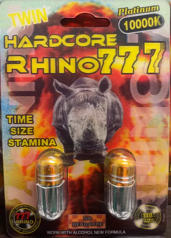 Hardcore Rh1n0 777 Platinum 10000K Double Capsule Male