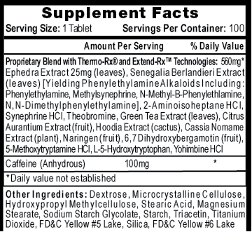 Hi-Tech: Lipodrene Hardcore, 90 Tablets - Image 2