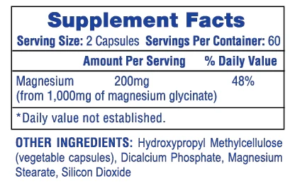 Hi-Tech: Magnesium Glycinate - 120 Capsules - Image 2