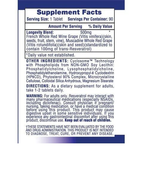 Hi-Tech: Resveratrol, 90 Tablets - Image 2