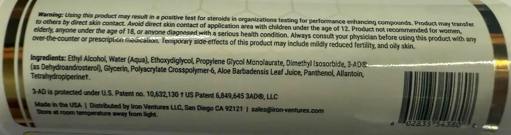 Iconic Formulations: Ultra Three 90 ml Topical Gel - Image 2