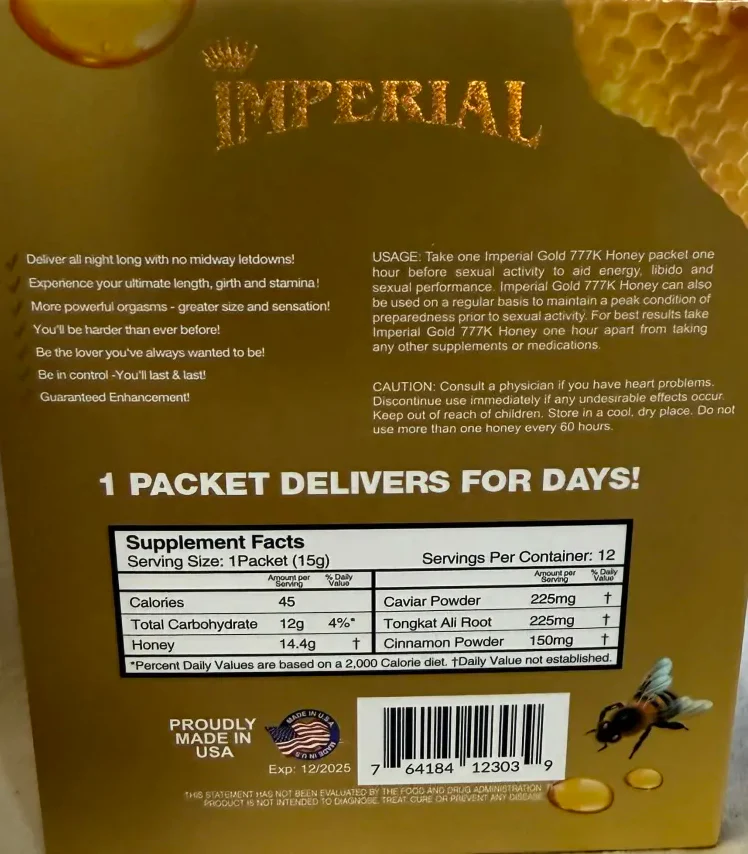 Imperial Gold 777K Honey Male enhance - Image 2