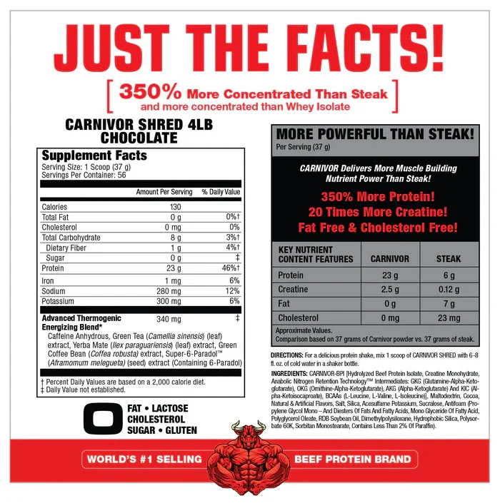 Musclemeds: Carnivor Shred 3.8lb, Vanilla Caramel - Image 2