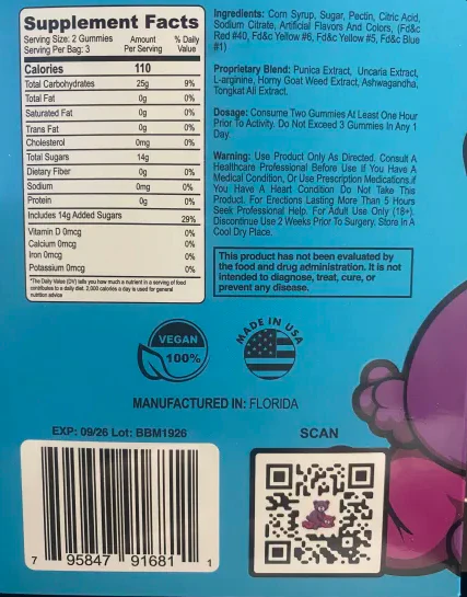 *New* Boner Bears Gummy Packs For Men - Image 2