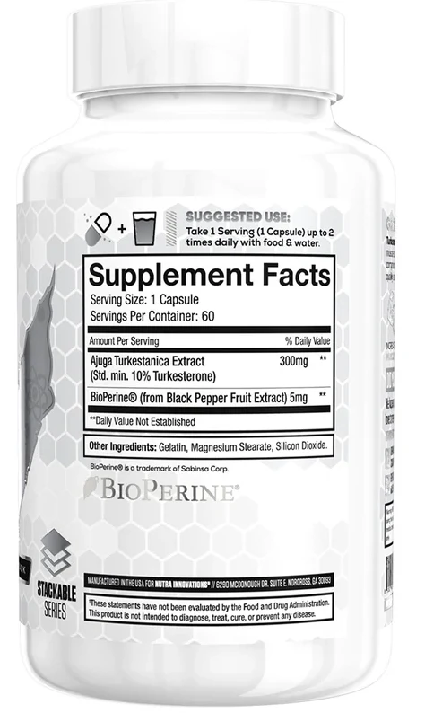Nutra Innovations: Turkesterone, 60 Capsules - Image 2