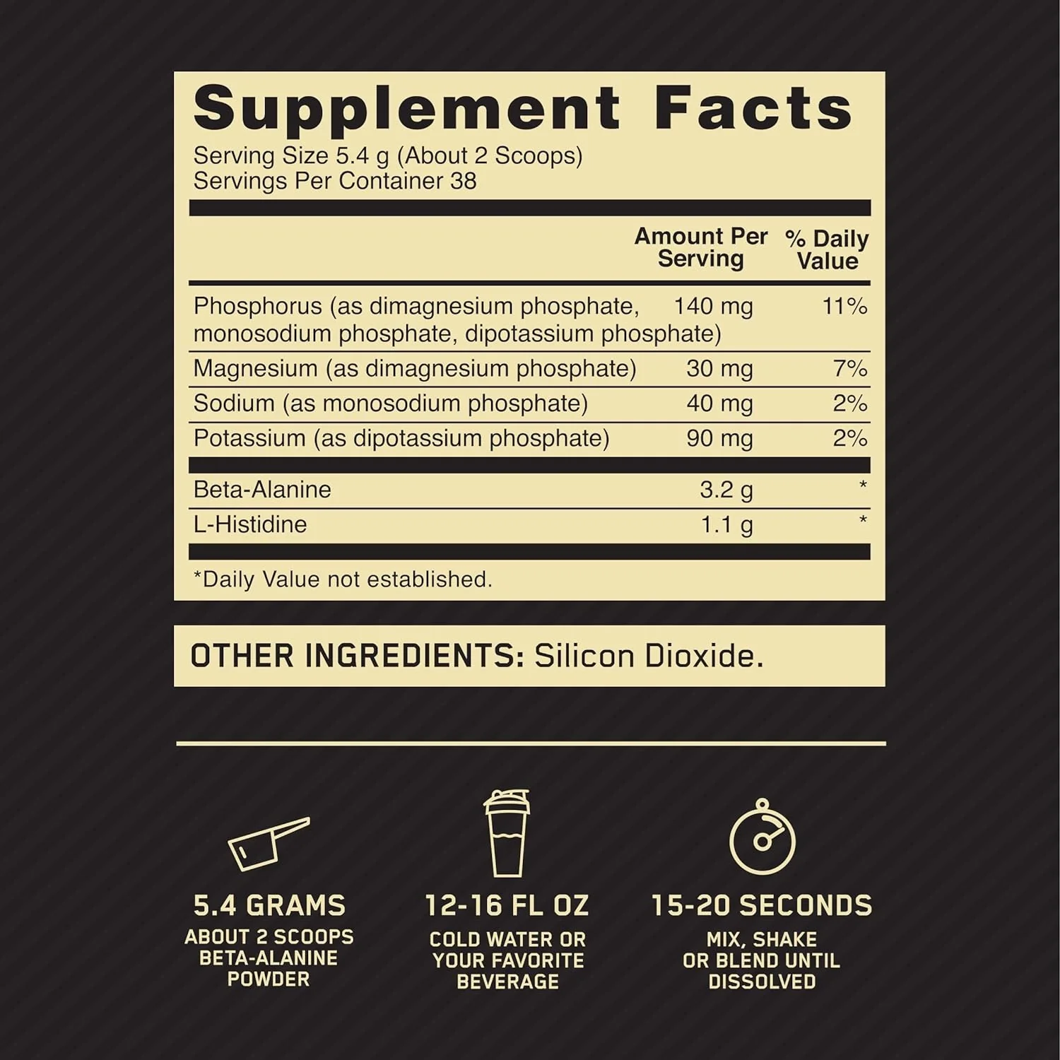 Optimum: Beta Alanine Powder, 37 Servings - Image 2