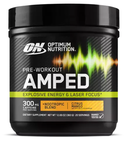 Optimum Nutrition: Amped Pre-Workout 20 Servings - Image 3
