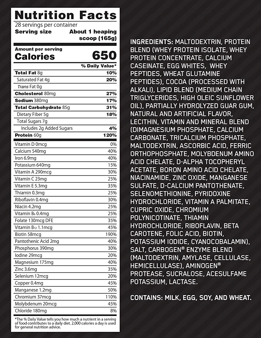 Optimum: Pro Gainer 10lb - Image 2