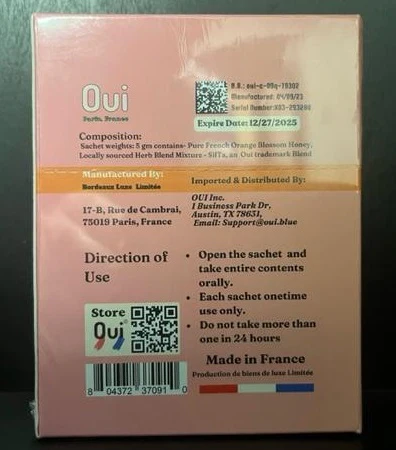 Oui Jelly, Orange Honey Oral Jelly (12 Count Box) - Image 2