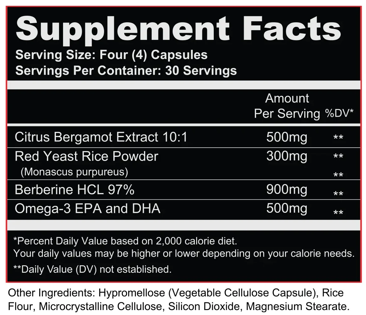 Performance Supplements: Cholesterol Support+ 120 Capsules - Image 2