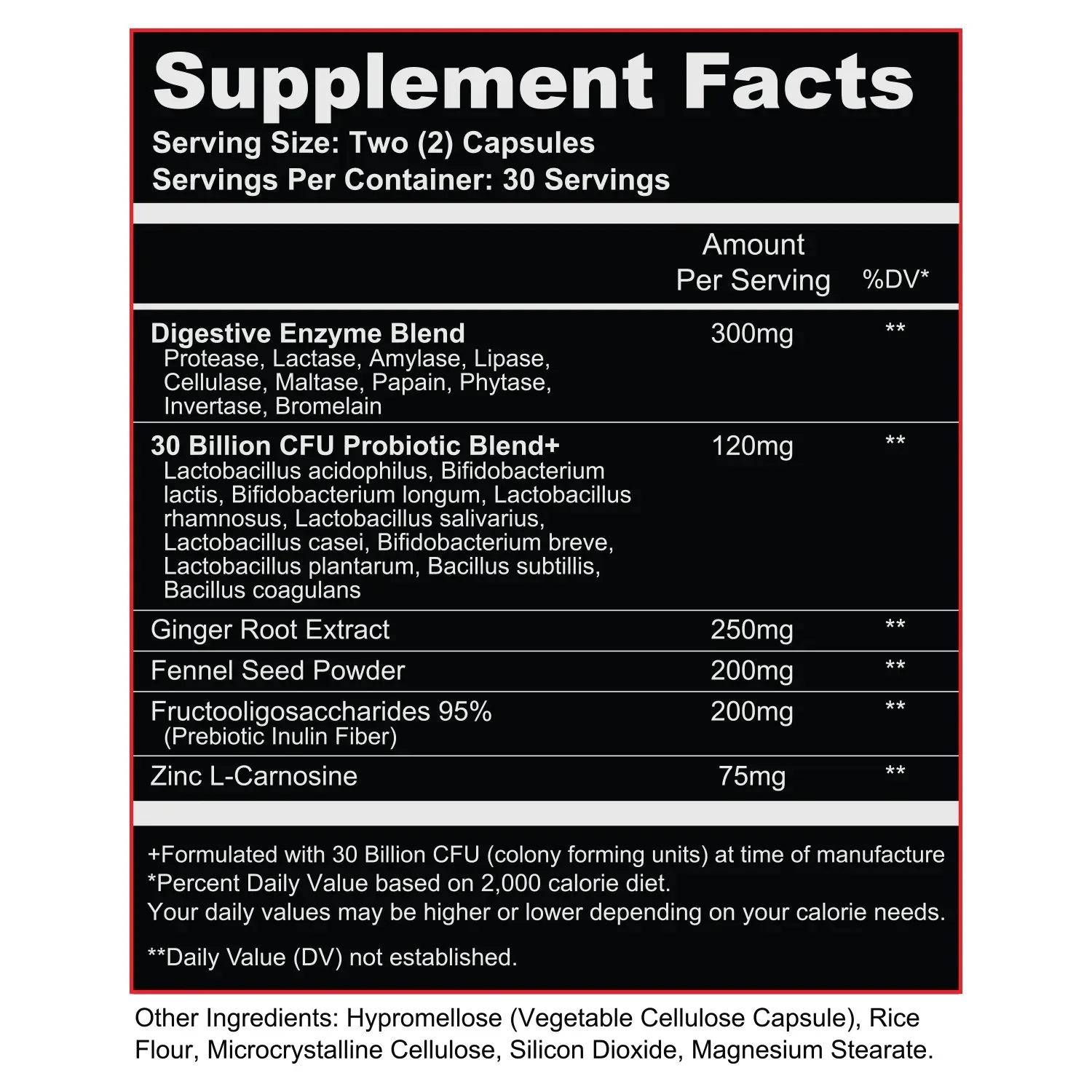 Performance Supplements: Probiotic 60 Capsules - Image 2