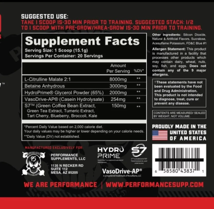 Performance Supplements: Vaso-Grow - Image 2