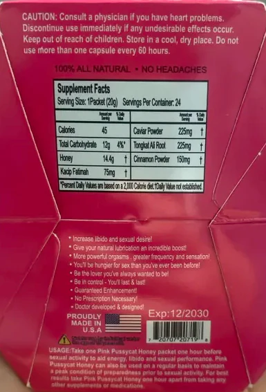 Pink Pussycat: Female Honey Sachet - Image 2