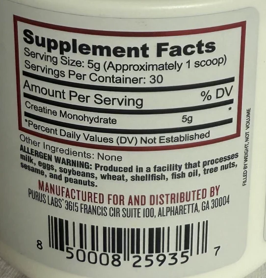 Purus Labs: Creatine, 150 Gram - Image 2