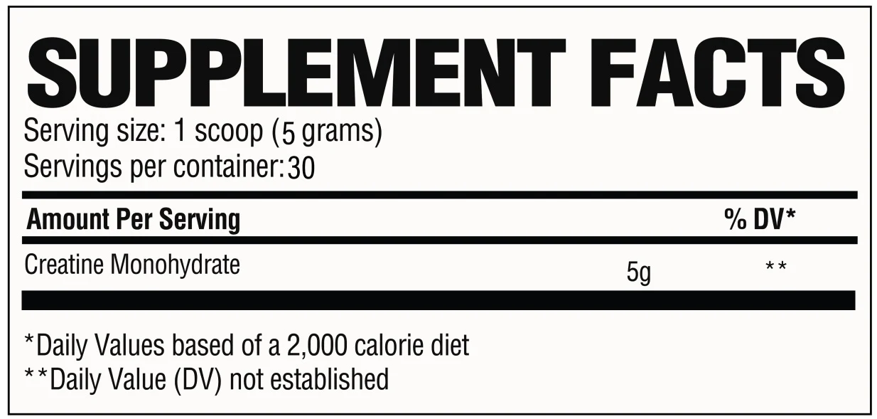 RAW Nutrition: Creatine Monohydrate, 30 Servings - Image 2