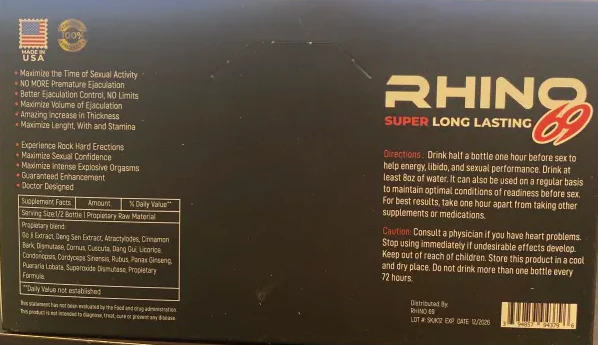 Rh1n0 69 Super Long Lasting 600k Red Liquid Shot - Image 2