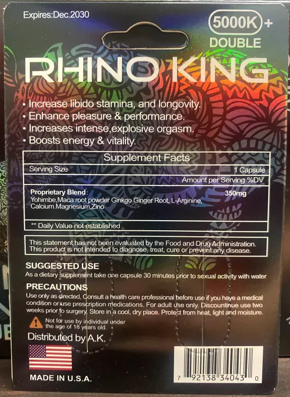 Rh1n0 King Black 5000K Double Capsule Male - Image 2