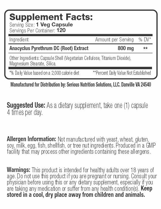 SNS: Anacyclus XT, 120 Capsules - Image 2