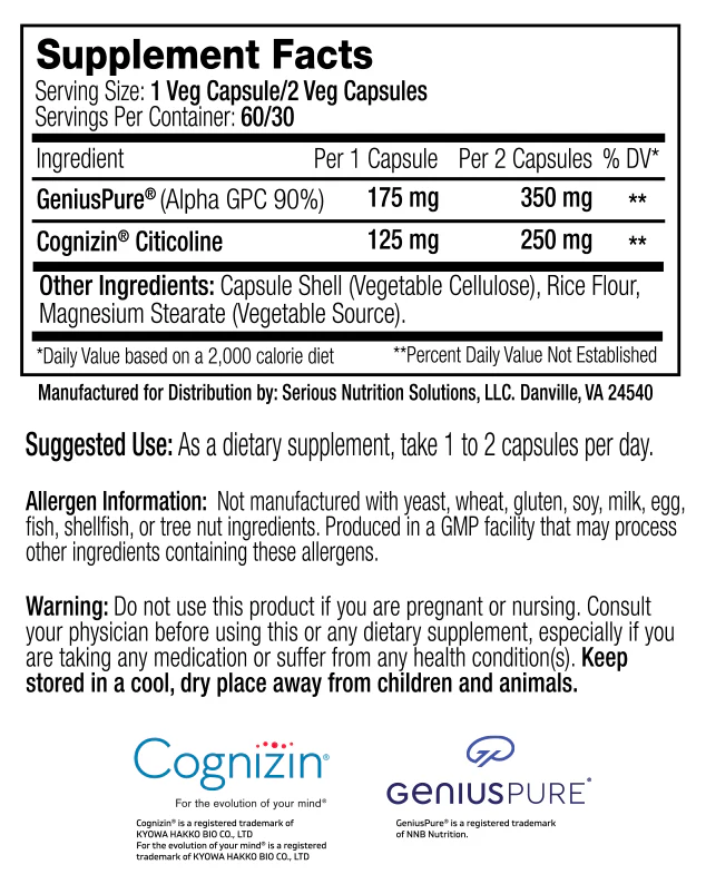 SNS: Elite Choline - 60 Caps - Image 2