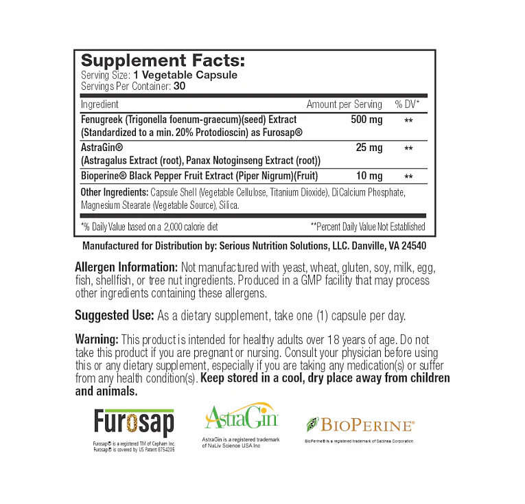SNS: Furosap XT, 30 Capsules - Image 2