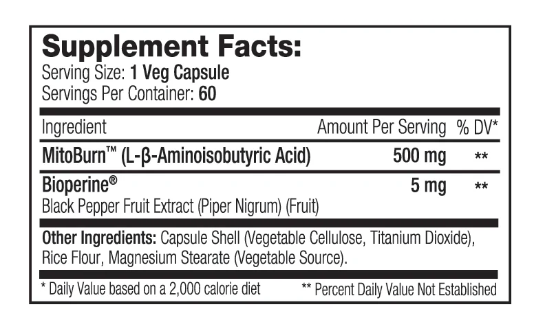 SNS: Mitoburn, 60 Capsules - Image 2