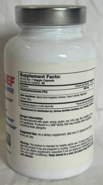 SNS: PEA Relief, 90 Capsules - Image 2
