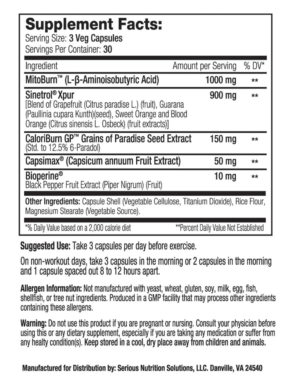SNS: Thermo Scorch, 90 Capsules - Image 2