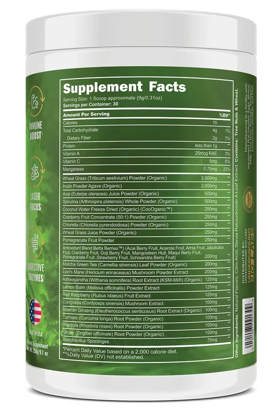 Underground Bio: Panda Supps, Greens 30 Servings - Image 2
