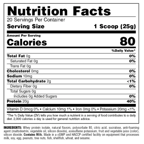 Universal: Animal Clear Whey Isolate - 20 Servings - Image 4