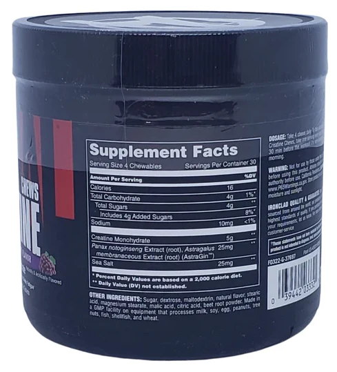 Universal: Animal Creatine Chews, 120 Tablets - Image 2