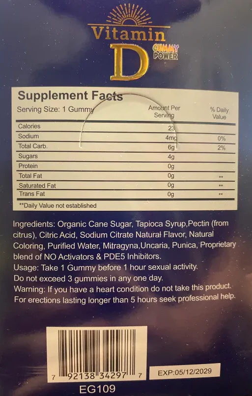 Vitamin D Male  Gummy - Image 2